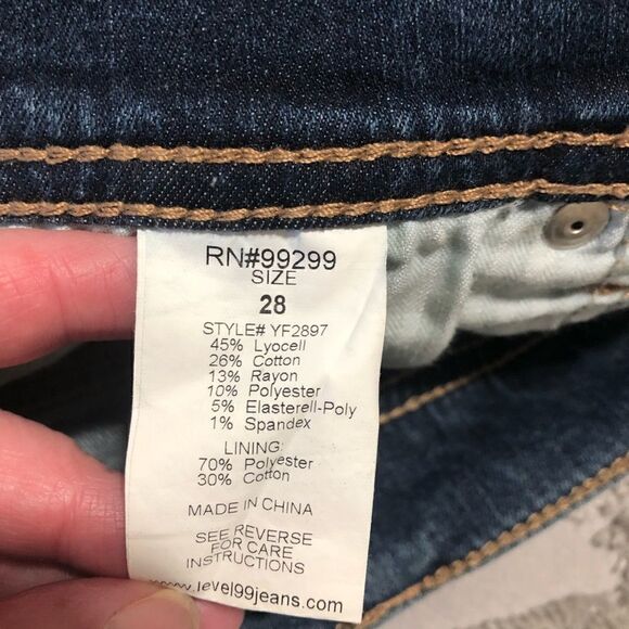 Level 99 distressed high rise skinny jeans size 28 - Picture 3 of 9
